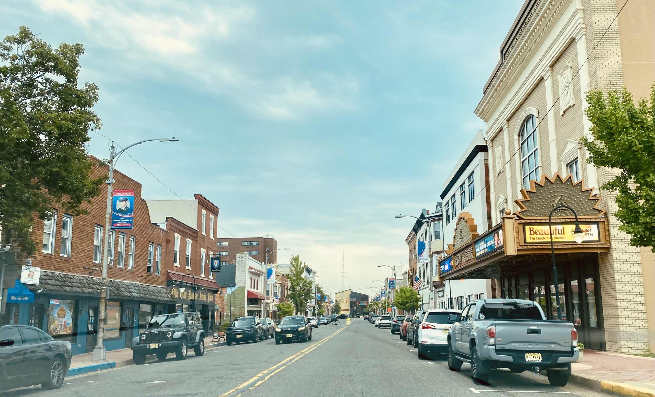 N. High St. in Millville showing local commercial buildings